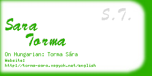 sara torma business card