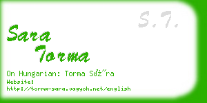 sara torma business card